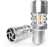 Yujtg-Bau15s 581 Py21w Ampoules Led Ambre Jaune Orange, 382 P21w Ampoule De Clignotant De Voiture 4000lm 500% Luminosité Canbus Sans Erreur Pour Clignotants Avant Ou Arrière De Voiture, Pack De 2