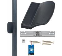 YUJTG-® Loqueteau de porte de balcon pratique - Anthracite - Sûr pour fumeurs - Pour terrasses - Poignée de fermeture universelle