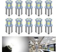 Yujtg-P21w 1156 Ba15s Led Ampoule Super Billant 1141 1003 1073 7506 Ampoule Lumière 12v Dc 2016 39smd Ampoules Remplacement Pour Voiture Rv Clignotant Indicateur Parking Feu Marche Arrière (Blanc)