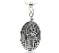 YUJUE Porte-clés Saint Christophe, Plaque Saint Christophe, Saint patron des conducteurs et des voyageurs - pendentif de protection pour automobilistes et motocyclistes