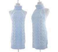 Yujun Automne 2021 Fashion Virgin Killer Pull coréen à Tricoter à épaule Sweaters Womens Tambeneck Pulls Sexy sans Dos