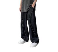 Yujun Hip Hop Distressed Jeans Pantalons Hommes Déchiré Patchwork Denim Pantalon Mâle Oversize Lâche Casual Japonais Streetwear 5XL