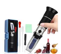 YUJUVI 2 in 1 Réfractomètre Sucre Brix Raisin Réfractomètre Alcool kit de Réfractomètre Brix 0-25% Sucre 0-40% pour Vérification de la Maturité des Raisins Jus de Baies