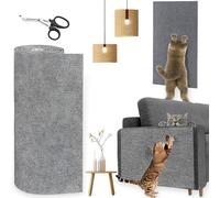YUJUVI 300x40cm Tapis Griffoir pour Chat Tapis Auto-Adhésif Griffoir Chat Canapé Anti Griffe DIY Protection Canape pour Protège Les Meubles (Gris)