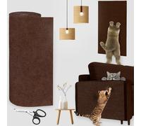 YUJUVI 300x40cm Tapis Griffoir pour Chat Tapis Auto-Adhésif Griffoir Chat Canapé Anti Griffe DIY Protection Canape pour Protège Les Meubles (Brun)