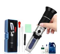 YUJUVI 4-in-1 Refractometre Antigel Glycol Réfractomètre pour Le Point de congélation de l'eau de Refroidissement, l'eau du Disque, AdBlue, Batterie