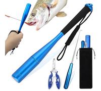 YUJUVI Accessoire Peche kit 3 Pcs Batte de Pêche en Aluminium Pince Peche Dégorgeoir Tueur de Poissons Outil de Pêche Materiel de Peche