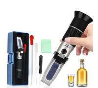 YUJUVI Refractometre Alcool 0-80% v/v Alcoomètre Outil de Mesure de la Teneur en Alcool Portable pour Bourbon Vodka Gin Whisky Scotch etc