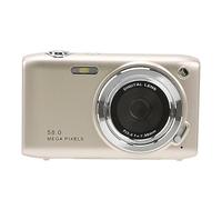 YUKERMARB Appareil Photo Numérique 1080P, Caméra Vidéo Compacte 58MP 4K 16X Zoom HD, avec Interface Trépied et Sangle de Transport, pour Films de Nuit/Sport/Rassemblement (Gold)