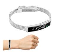 YUKERMARB Bracelet connecté de Suivi d'activité Physique, Bracelet Intelligent Bluetooth 5.3 de Suivi de santé pour la Natation avec Contrôle à Distance de L'appareil Photo (Silver)
