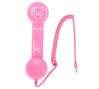 YUKERMARB Combiné Téléphonique Rétro pour Téléphones et Ordinateurs, Poignée Style Téléphone Fixe Vintage pour Appels et Réunions avec Réduction du Bruit (Pink)