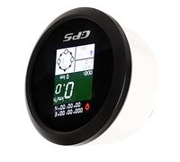 YUKERMARB Compteur de Vitesse GPS 85 Mm, Acier Inoxydable étanche, Mesure Précise de la Vitesse, adapté pour Yacht, Camping-car, Moto (Cadran noir Couvercle noir)