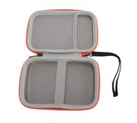 YUKERMARB Étui de Voyage pour Console de Jeu Portable, Sac de Rangement Antichoc en EVA, Poche en Filet, Lanière Amovible, pour Consoles Rétro (Noir Orange)