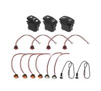 YUKERMARB Kit de Clignotants UTV Kit de Clignotants à Bascule ABS DC12 V avec Relais de Clignotant et Faisceau de Klaxon Facile à Installer pour Turbo Cart 4x4