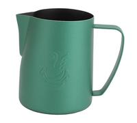 YUKERMARB Milk Frothing Pitcher 480ml, Stainless Steel Coffee Creamer Cup Latte Art Steaming Pitcher with Pointed Spout and Swan Design for Cafe Kitchen (vert mat)