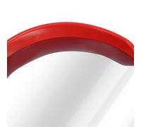 YUKERMARB Miroir de sécurité Convexe avec Surface Incassable en PC, Grand Angle 180°, Support Rotatif, pour Mât Extérieur et Intérieur, Rouge (30cm/11,8 pouces)
