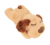 YUKERMARB Peluche Heartbeat, pour Chiens et Chats, Peluche Douce, avec Simulation de Battements de Coeur, Calme l'anxiété de Séparation, Favorise Le Sommeil et la Relaxation (Brown)