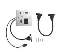 YUKERMARB Prise Murale Multimédia 5 en 1 avec HDMI, VGA, USB, Audio 3,5 Mm et RJ45, Alliage D'aluminium, Adaptée aux Hôtels de Bureau à Domicile