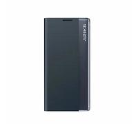 YukeTop Housse étui pour Samsung Galaxy A10s Coque, avec Support, Fenêtre Transparente + Cuir + PC, Couvercle Rabattable, Étui Cover pour Samsung Galaxy A10s.(Bleu Royal)