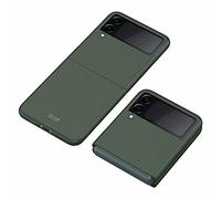 YukeTop Housse étui pour Samsung Galaxy Z Flip 3 Coque, Housse de Protection Pliante, Protection Tout Compris, PC Dur, Anti-Chute, Antichoc, Étui Cover pour Samsung Galaxy Z Flip 3.(Vert foncé)