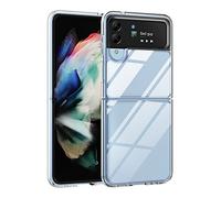 YukeTop Housse étui pour Samsung Galaxy Z Flip 4 Coque, Housse de Protection Pliante, Transparent, TPU Dur, Résistance aux Chutes, Étui Cover pour Samsung Galaxy Z Flip 4.(Transparent)