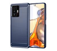 YukeTop Housse étui pour Xiaomi 11T/Xiaomi 11T Pro Coque, TPU Souple, Anti-Chute, Antichoc, Étui Cover pour Xiaomi 11T/Xiaomi 11T Pro.(Bleu)