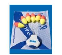 YUKI Perles FLOTTANTES OVALES Orange/Jaune 14X7MM Sachet DE 6