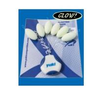 YUKI Perles FLOTTANTES OVALES Vert PHOSPHO 14X7MM Sachet DE 6