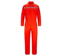 Yukirtiq Homme Combinaison de Travail Réfléchissant Longue Salopette de Travail Respirant Vêtements de Travail Menuisiers Haute Visibilité Combinaison Bleu de Travail, Orange, L
