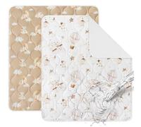 Yukkidds Alese Lavable Protege Matelas Lit Bébé, Anti Pipi au Lit Enfant | 75x90cm, Imperméable, Ultra Absorbant & Respirant, Réutilisable, Lot de 2, Also pour Incontinence, Ballon Marron