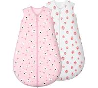 Yukkidds Gigoteuse Bébé Hiver 1.5 TOG en Coton Doux, Turbulette Chaude avec Fermeture Éclair, Lot de 2, pour Nouveau-né Garçons Filles 18-24 Mois Baie Rose