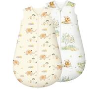Yukkidds Gigoteuse Bébé Hiver 1.5 TOG en Coton Doux, Turbulette Chaude avec Fermeture Éclair pour Nouveau-né Garçons Filles 12-18 Mois Éléphant Beige