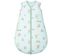 Yukkidds Gigoteuse Hiver Bébé 2.5 TOG 100% Coton, Turbulette Chaude et Douce 12-18 Mois avec Fermeture Éclair, Sac de Couchage Bébé Respirant pour Garçons et Filles Lion vert
