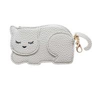 YUKO B - Porte-Monnaie Katie Chat Gris - Porte-Monnaie pour Enfant - Porte-Cartes Chat - Cadeau Fille et Femme