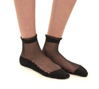 Yuko B. Shine Bleu Chaussettes, Noir, 36-41 Women's