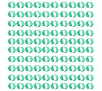 YUKOFE 100 pièces Bandes de Cuisse d'identification de Poulet réglables à Clipser sur des Bandes de Canard pour oies Pigeons Matériau PP Vert Outil de marquage de volaille pour Grands