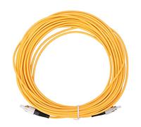 YUKOFE 10m jaune FC/UPC vers FC/UPC UPC MODE OPTIQUE Patch à fibre Patch Câble Cordon, saut de fibre à mode unique 3 mm pour transmission de données à fibre optique Réseau local