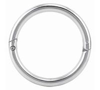 YUKOFE Anneau de Nez de Taureau en Acier Inoxydable, Accessoire d'élevage de bétail à Verrouillage Automatique Durable de qualité supérieure pour Agriculteurs et vétérinaires, Lisse (Large)