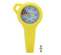 YUKOFE Compteur de Pression de plongée en métal, Lueur Nocturne, Submersible, avec Noyau de Mouvement, Style BCD précis pour la plongée, l'exploration de l'océan, Cadran Blanc en Acier (Yellow)