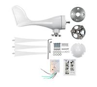 YUKOFE Kit de Petit générateur éolien 1200W, pales électriques efficaces, Chargement Domestique Marin, matériau en Fiber de Nylon (White)