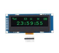YUKOFE Module d'affichage de 2,23 Pouces 128x32 Résolution Module d'écran de diode émetteur de lumière Organique SSD1305 IICSPI Comm (MRC162C Green Display)