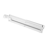 YUKOFE Support de Parasol Pliant Triangulaire en Fer, Base de Support, Conception Durable et -Vent pour Plage, Jardin, Camping, pêche, vis réglable Blanche, Hauteur de 45,5 cm
