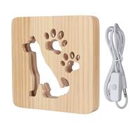 YUKOFE Veilleuse pour chambre d'enfant, Design creux en forme de chien mignon, éclairage à 360 degrés, alimentation USB, veilleuse pour chambre à coucher et bureau