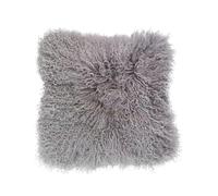 Yukon International Housse d'oreiller en Peau d'agneau de Mongolie (Grey, 40 x 40)