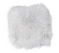 Yukon International Housse d'oreiller en Peau d'agneau de Mongolie (Ivory, 40 x 40)