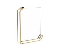 YUKORT Cadre Photo Cadre Photo en Acrylique et métal A4, 6 Pouces, Affichage Double Face, décor de Pont Horizontal Cadre (Color : Gold, Size : A4)