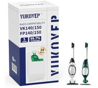 YUKOVEP - Lot de 28 sacs Folletto VK140 et VK150, pièces de rechange compatibles, microfibre résistante, pièces compatibles fp 140-150 (28 sacs)