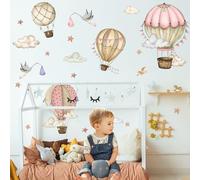 YUKQEYLE Stickers Muraux Chateau Enfant Personnalisé,Autocollant mural Montgolfière,Coloré Autocollants Muraux Mural Stickers,Chambre Bébé Pépinière Salon-C