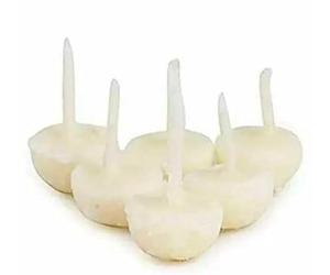 Yuktha Aradhana Lot de 50 mèches de ghee pur avec Batti | Articles de chambre Pooja pour la maison | Sans cire | Mèches de ghee pour prières et occasions spéciales