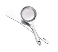 Yuktha Eternals Lot de 2 louches en acier inoxydable avec 1 spatule et 1 louche courte avec base plate